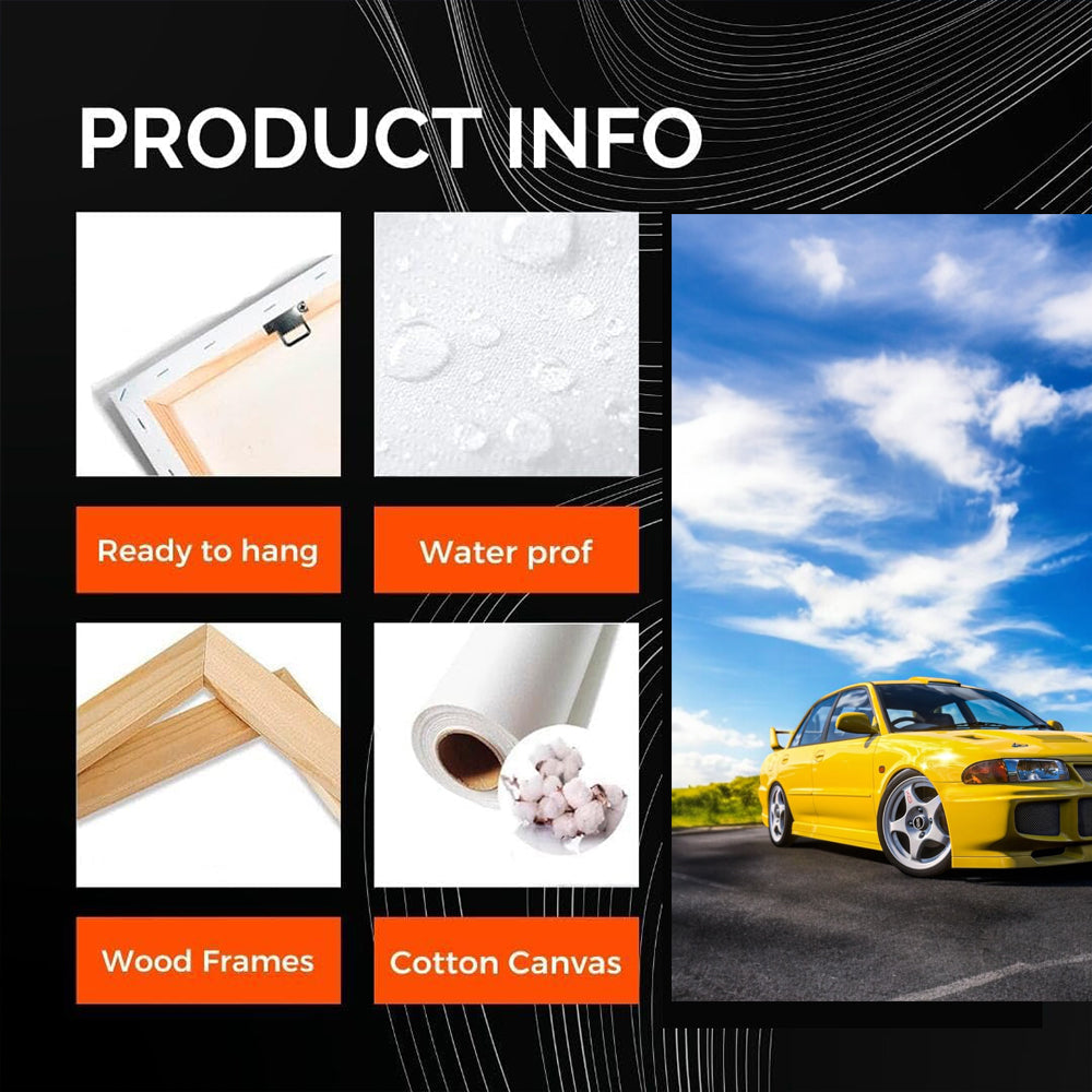 Yellow Mitsubishi Lancer: Power and Style in Nature