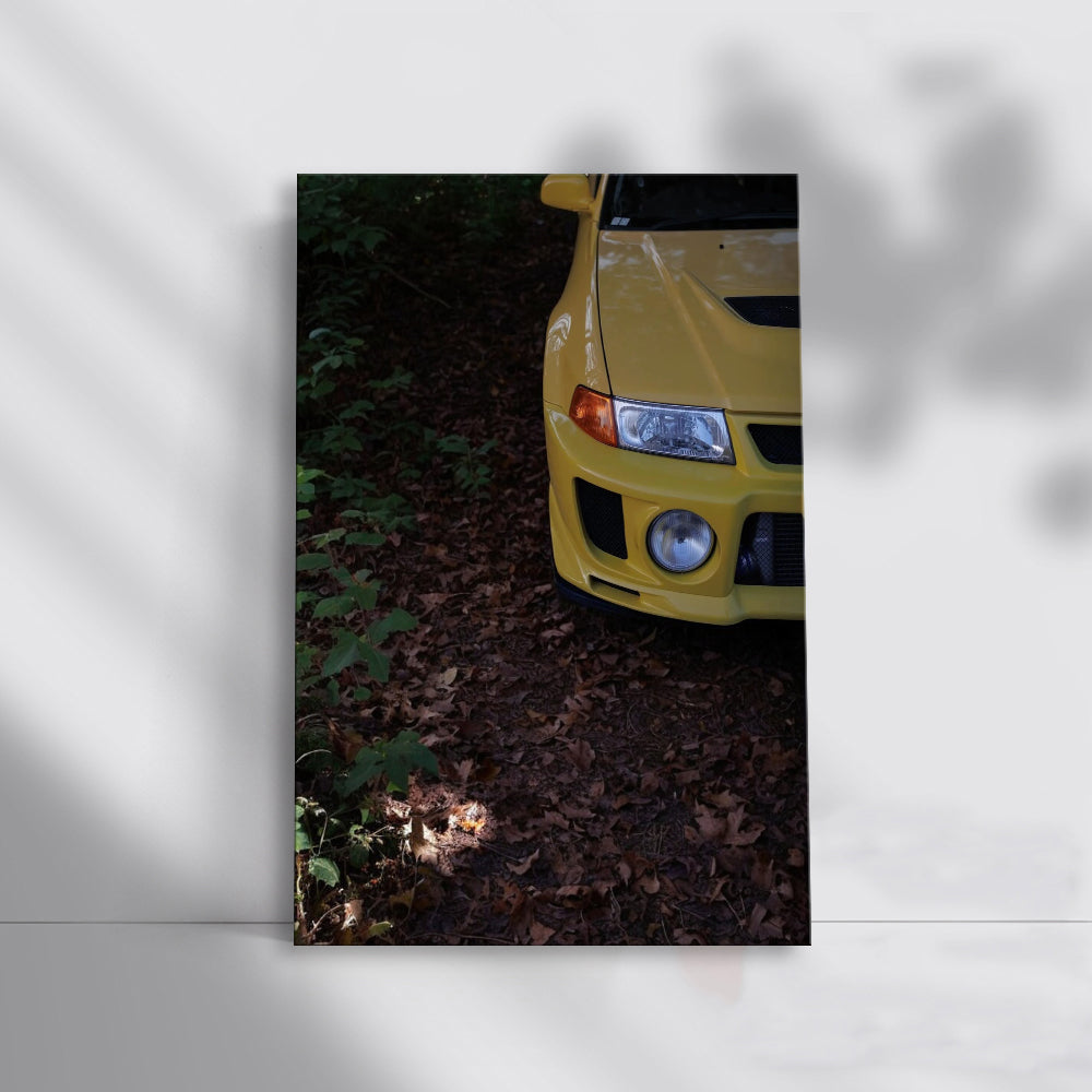 Mitsubishi Lancer - Yellow in Forest, Sporty Adventure