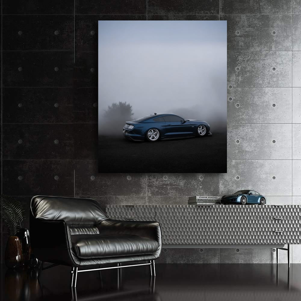 Mustang GT Enshrouded in Fog - Power Meets Elegance