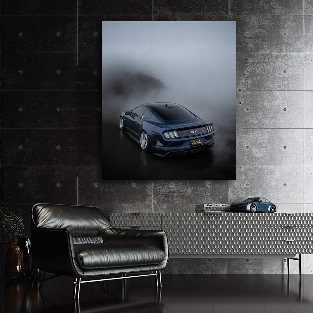 Mustang GT Shrouded in Fog - Power and Elegance
