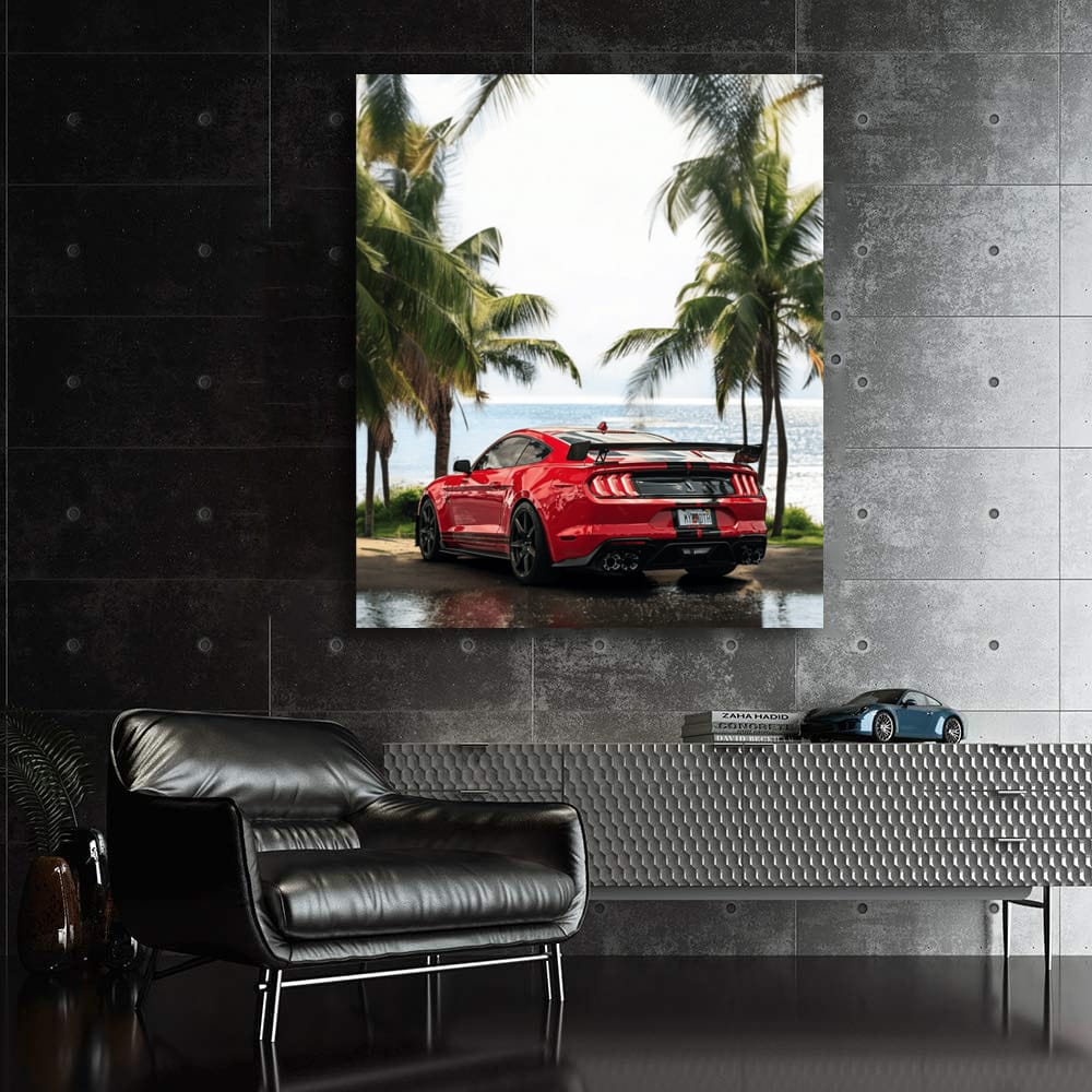 Shelby GT500 Mustang on Beach - Power and Style