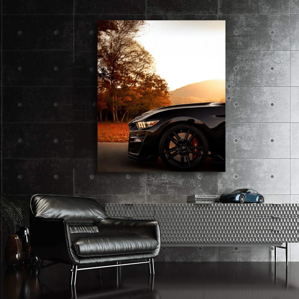 Mustang at Autumn Sunset - Icon of Power and Grace