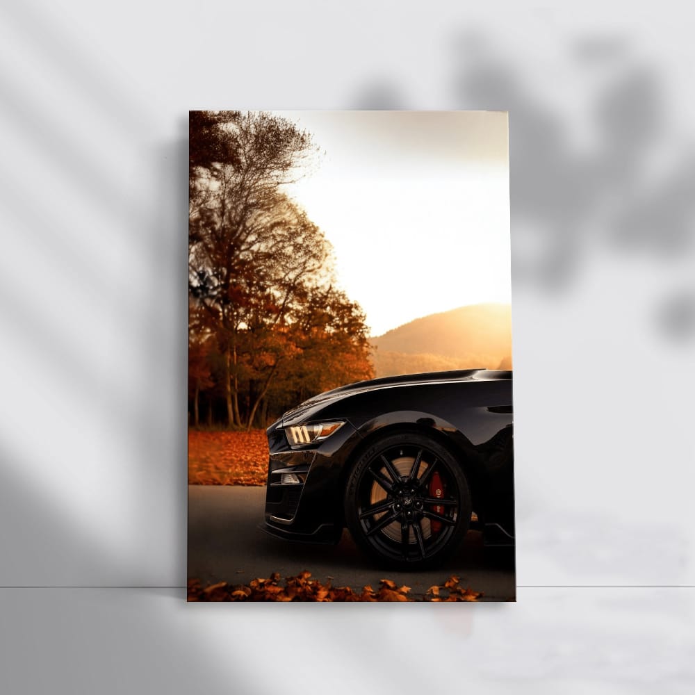 Mustang at Autumn Sunset - Icon of Power and Grace