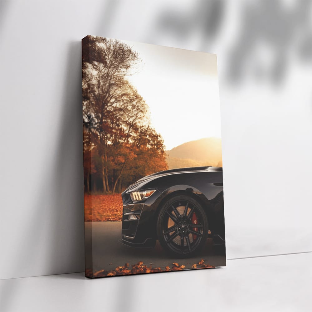 Mustang at Autumn Sunset - Icon of Power and Grace