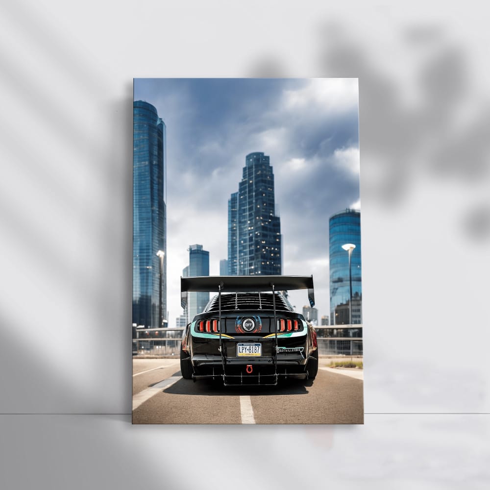 Urban Skyline Mustang - Sleek Power in Motion