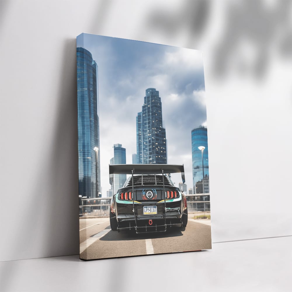 Urban Skyline Mustang - Sleek Power in Motion