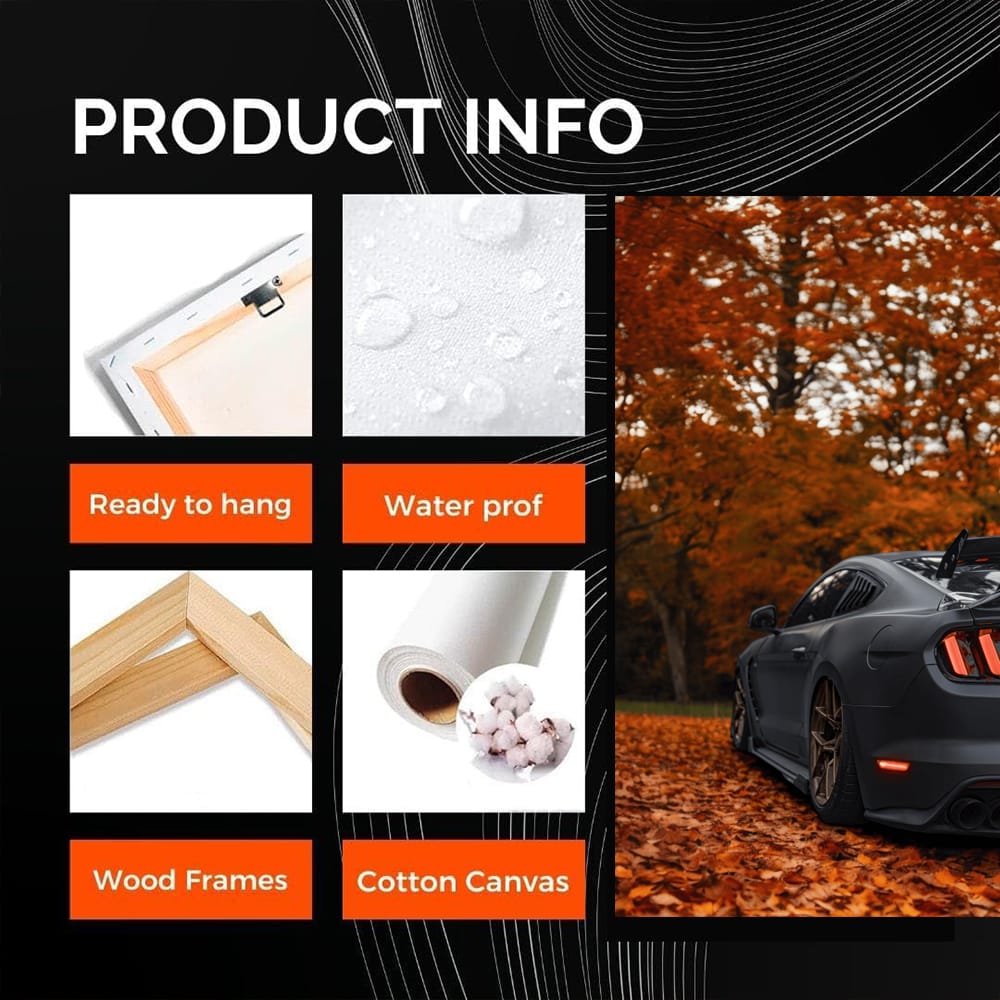 Autumn Forest Mustang - Power and Elegance in Nature
