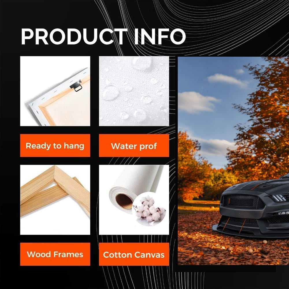 Autumn Forest Mustang - Powerful Elegance in Motion