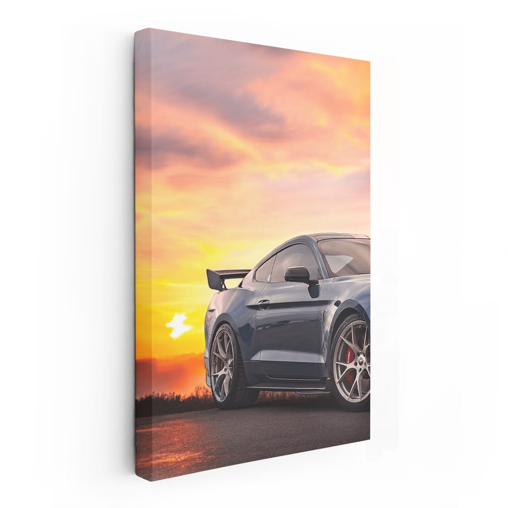 Sunset Blue Mustang - Icon of Power and Elegance