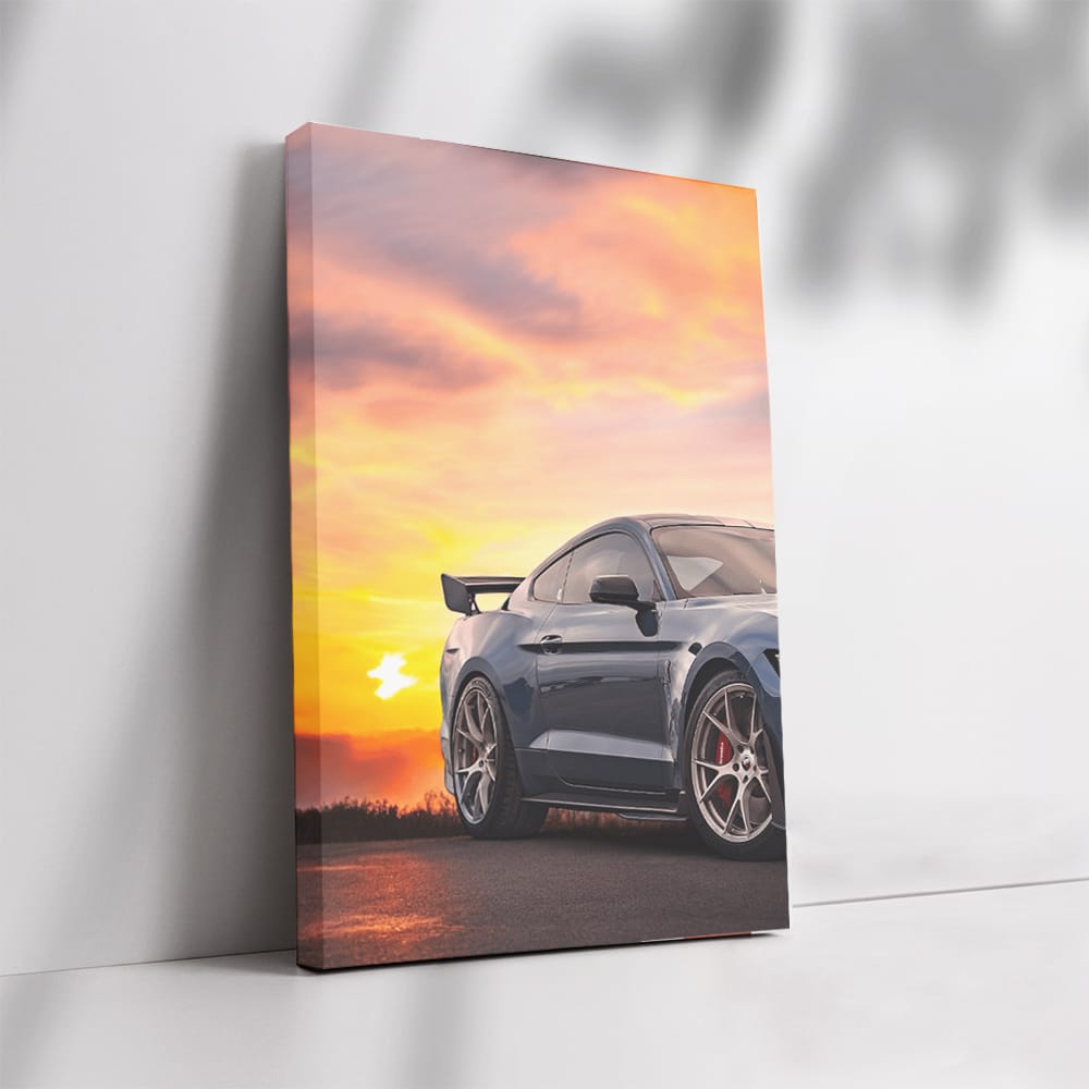 Sunset Blue Mustang - Icon of Power and Elegance