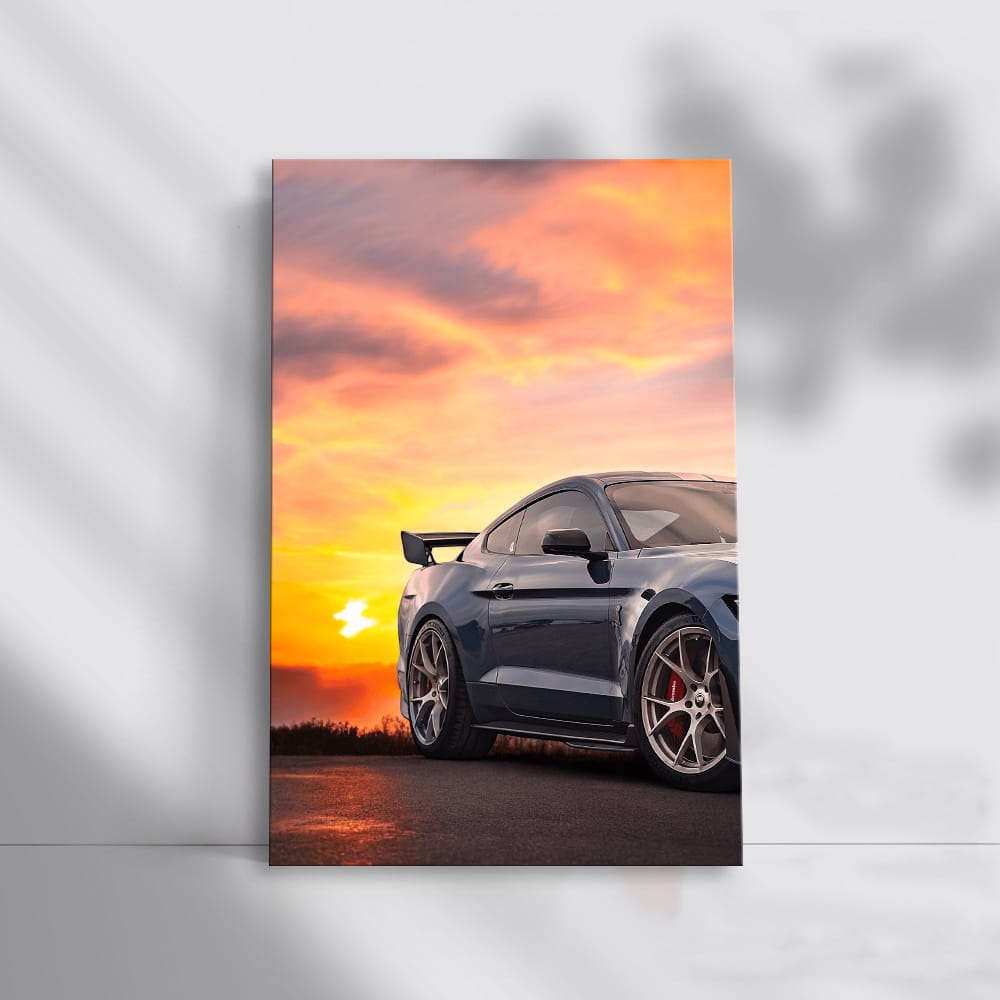 Sunset Blue Mustang - Icon of Power and Elegance