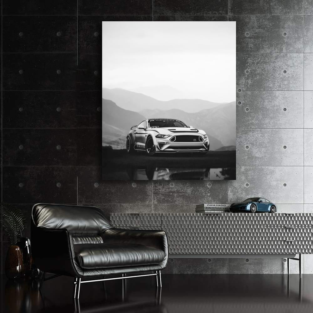 Black & White Mustang - Classic American Muscle
