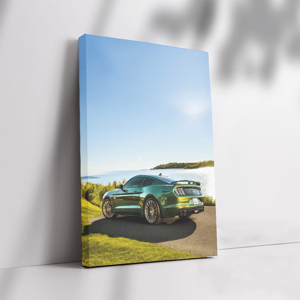 Mustang in Verdant Landscape - Power and Elegance