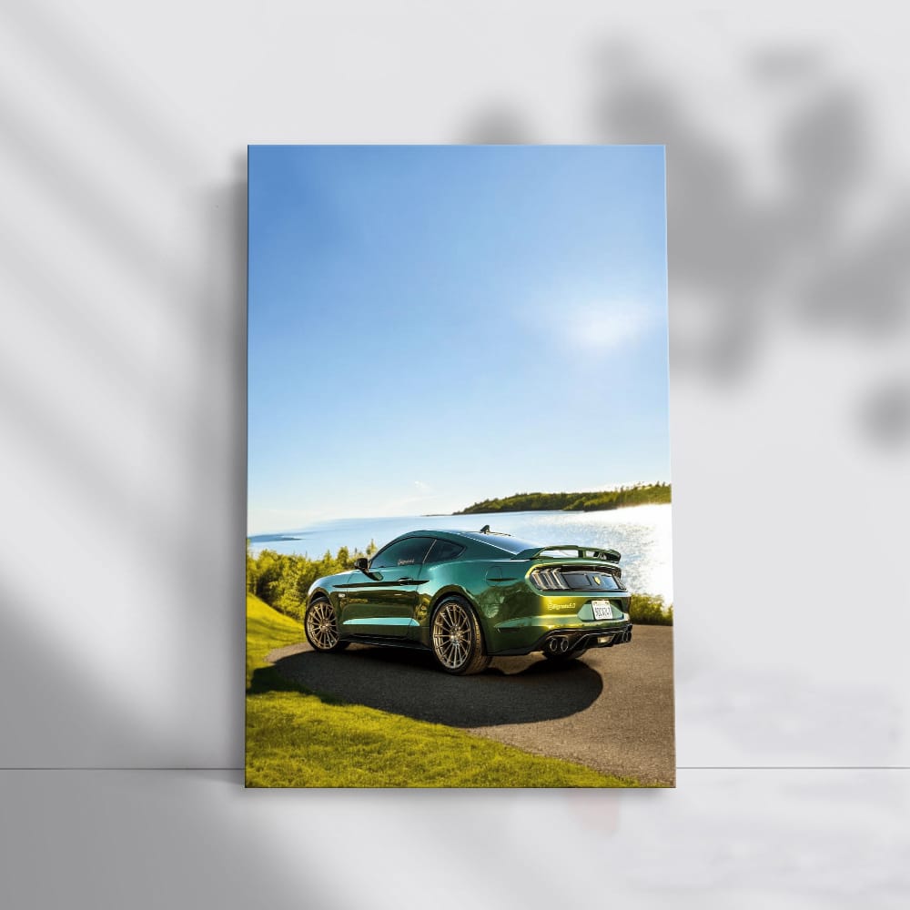 Mustang in Verdant Landscape - Power and Elegance