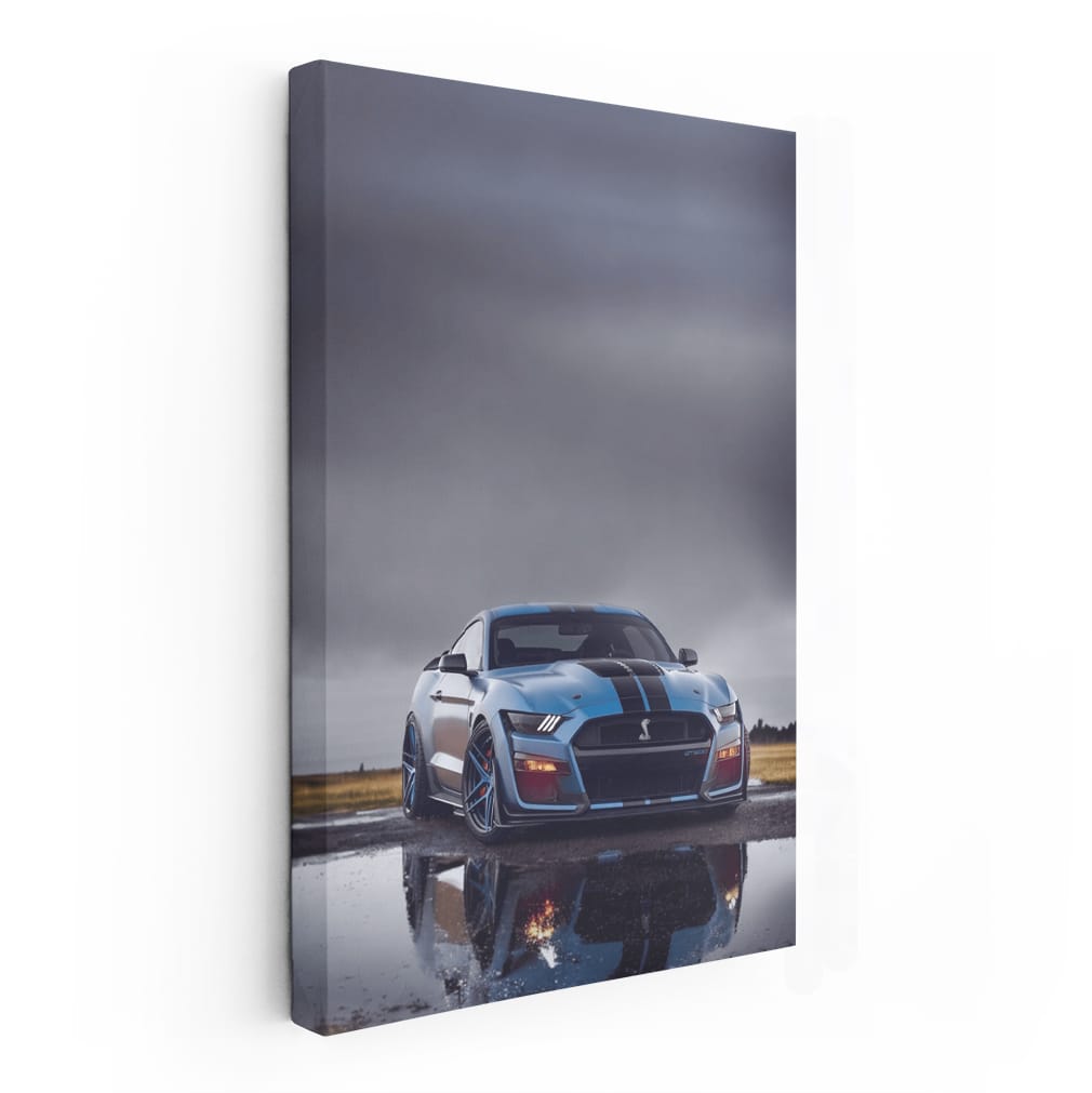 Foggy Mustang Adventure - Sleek and Powerful Legend
