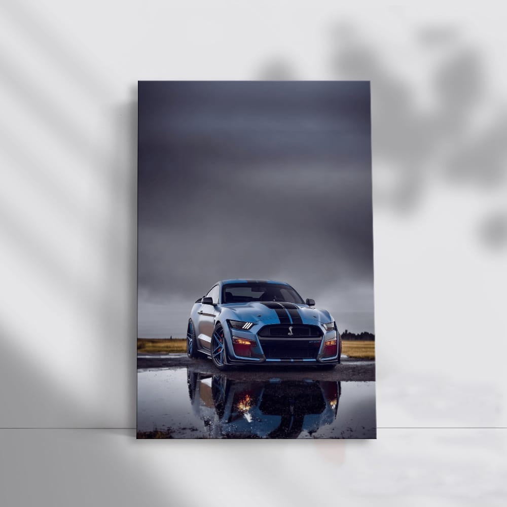 Foggy Mustang Adventure - Sleek and Powerful Legend