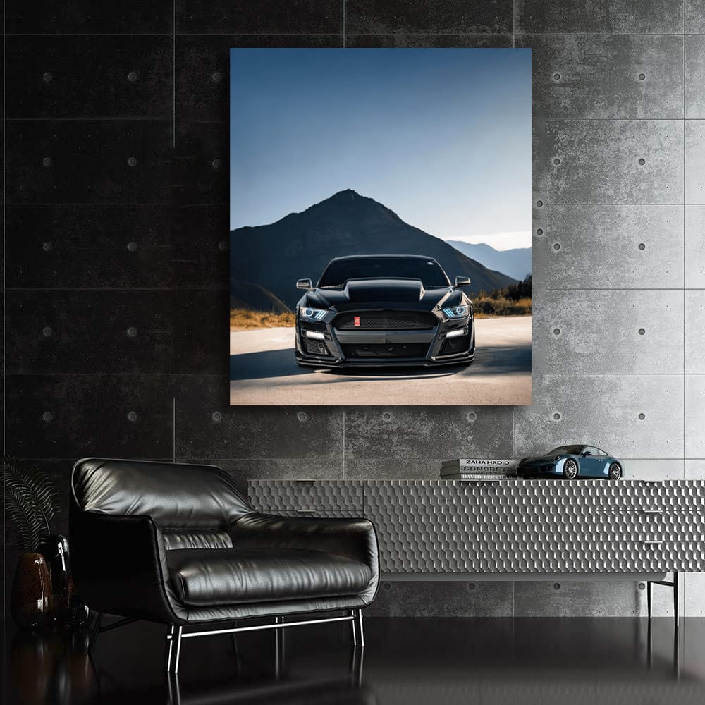 Mustang Roaming High in Mountains - Bold Iconic Ride