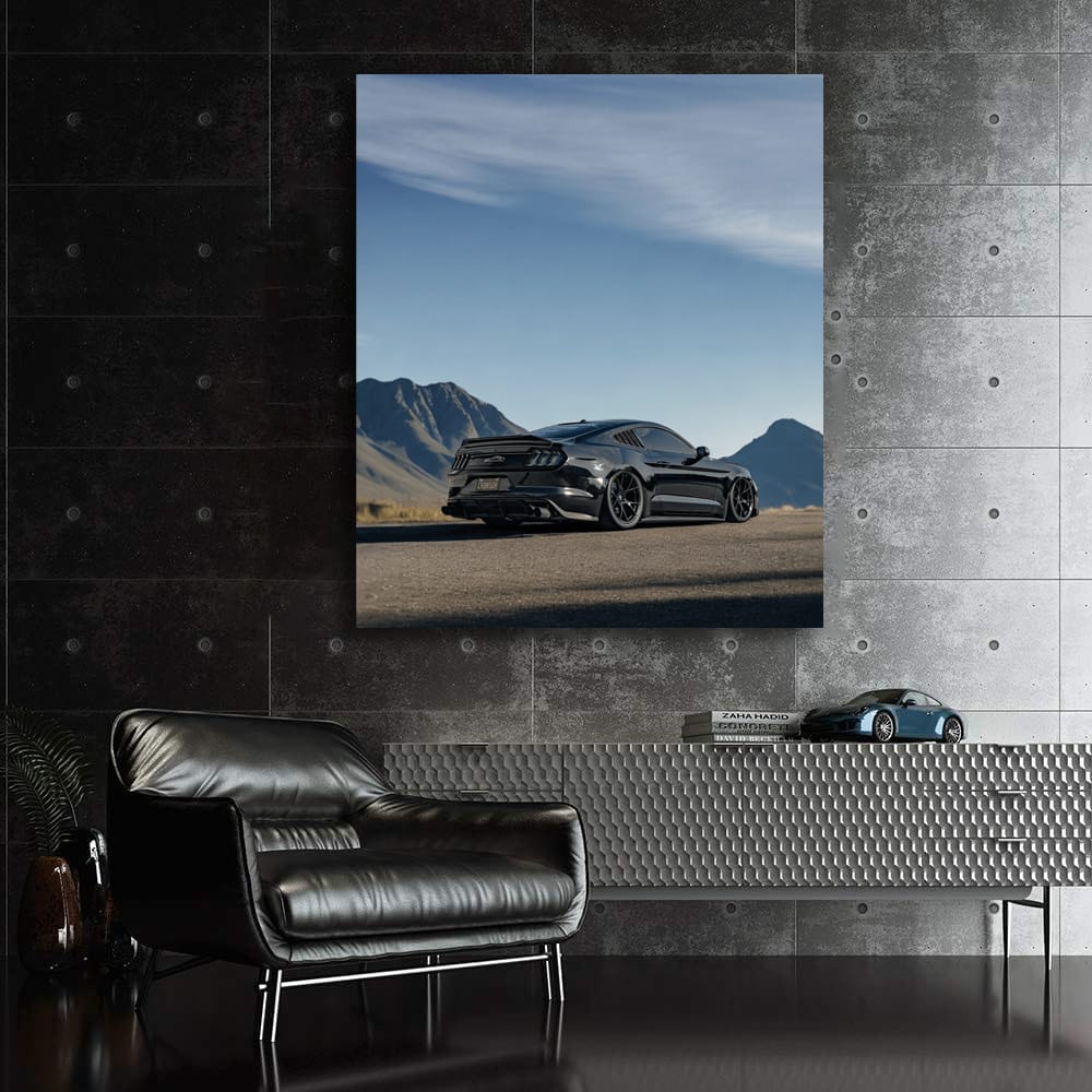 Mustang Roaming Mountains - Bold and Untamed