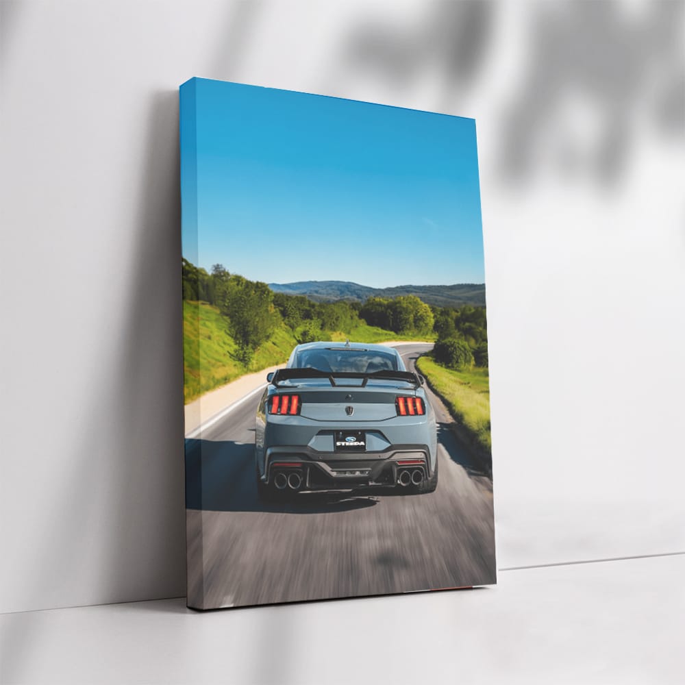 Mustang Cruising Highway - Iconic Speedster in Motion