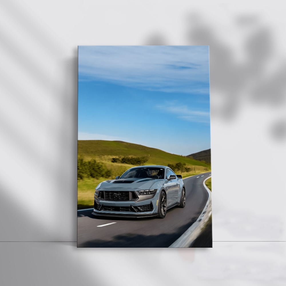 Mustang on Open Road - Power, Speed, Freedom