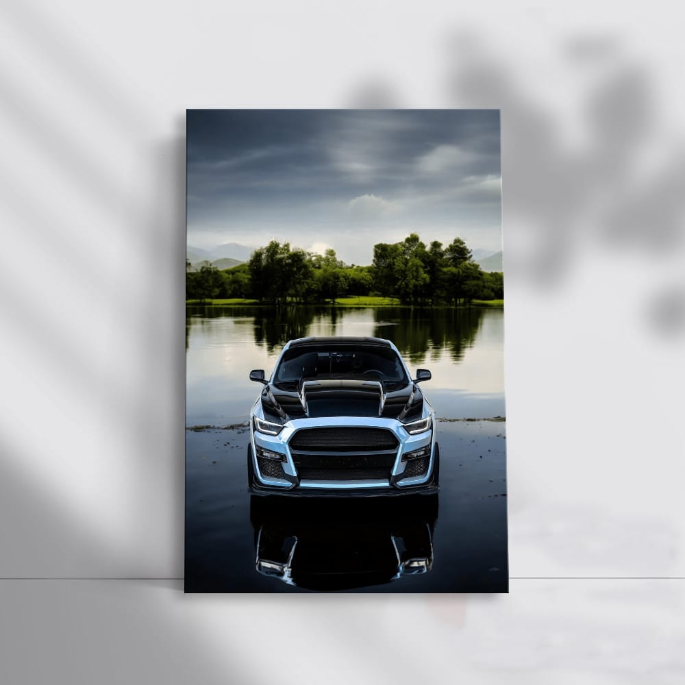 Mustang on Water - Dynamic Power and Elegance