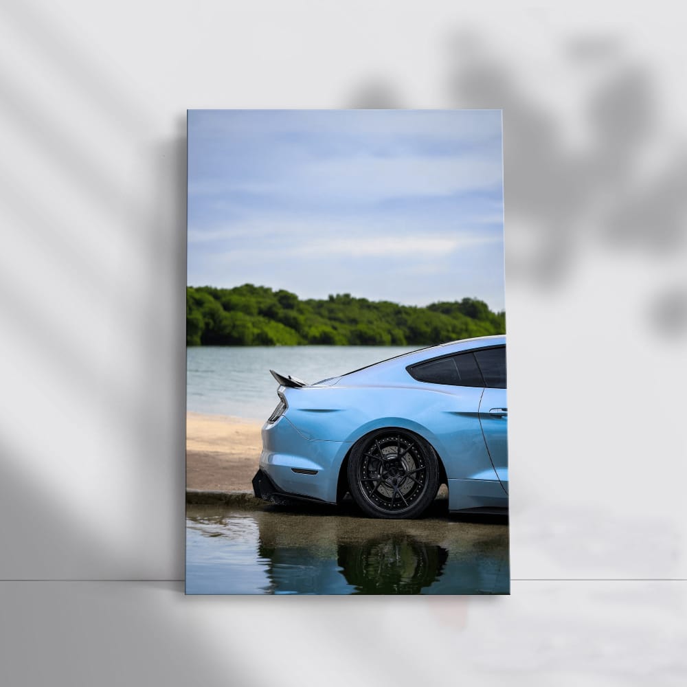 Mustang on Water - Dynamic Elegance in Motion