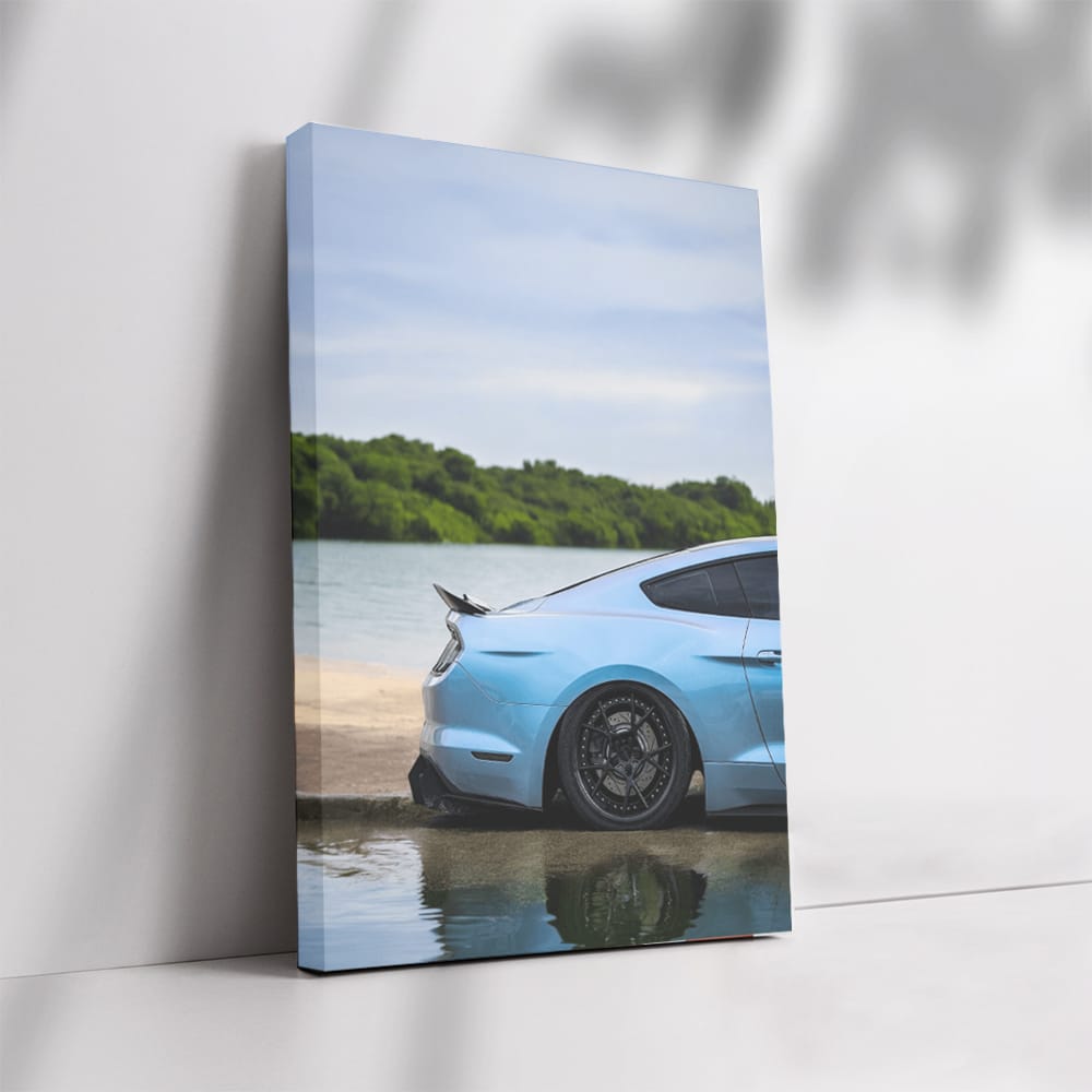 Mustang on Water - Dynamic Elegance in Motion