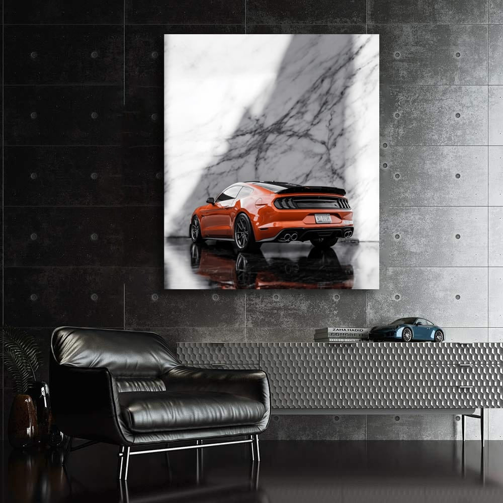 Vibrant Mustang Marble Orange - Speed and Style