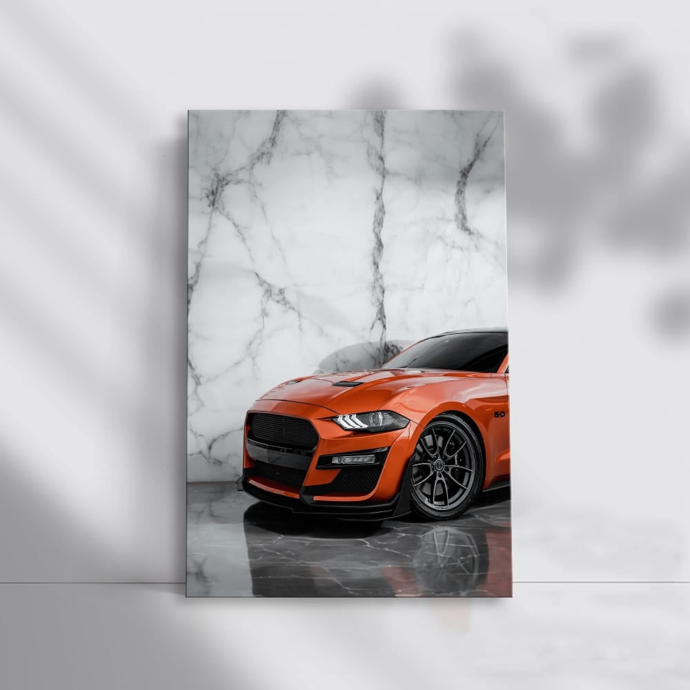 Mustang Orange Marble File - Sleek and Bold Ride