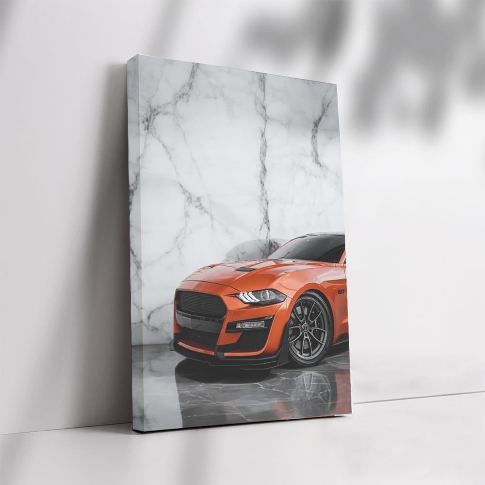 Mustang Orange Marble File - Sleek and Bold Ride