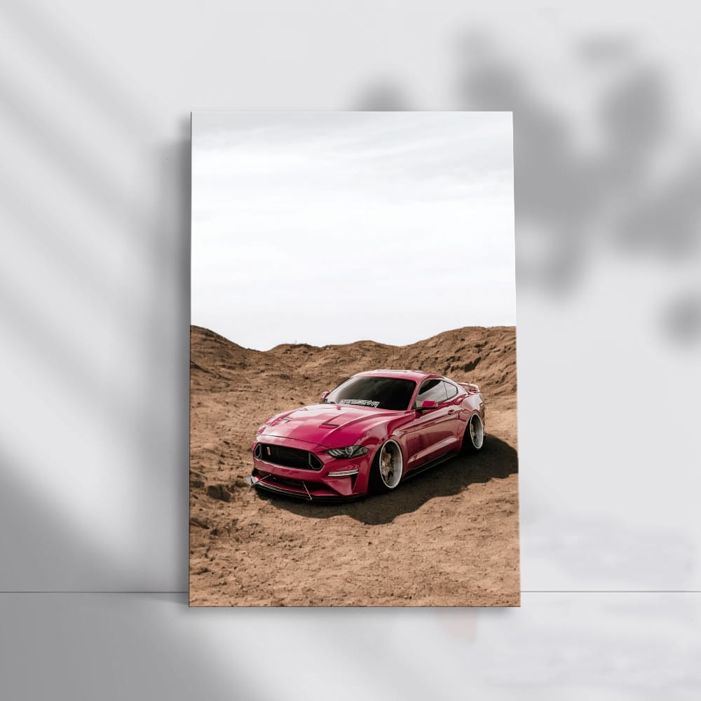 Pink Mustang in Mountains - Bold Adventure