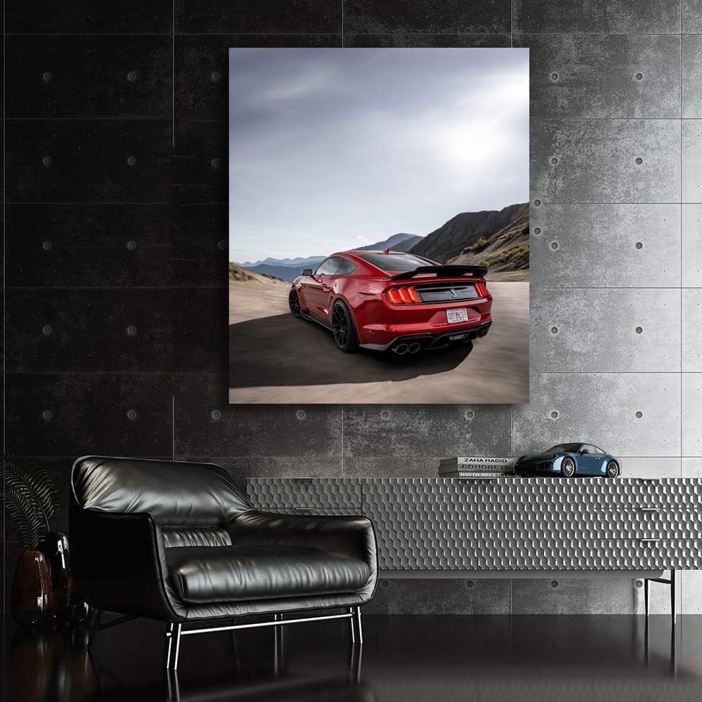 Red Mustang Conquers Mountain Roads - Power and Style