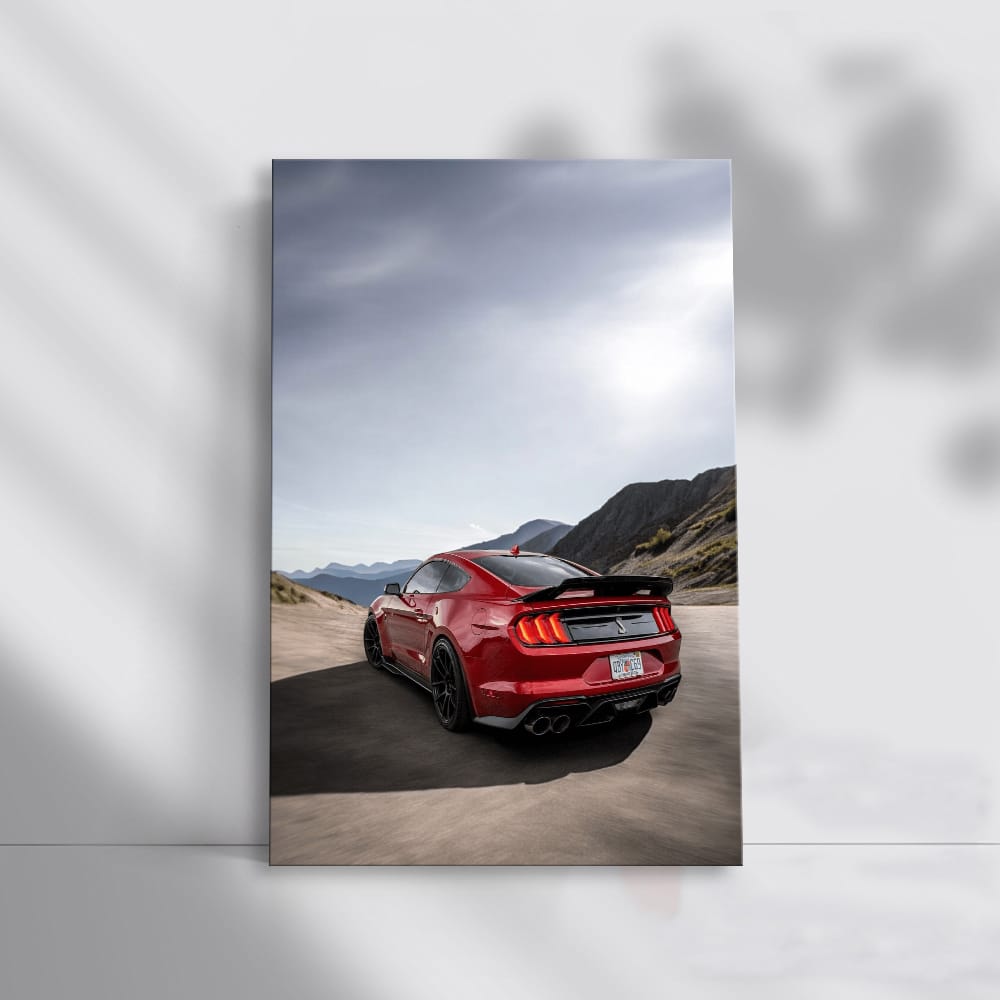 Red Mustang Conquers Mountain Roads - Power and Style