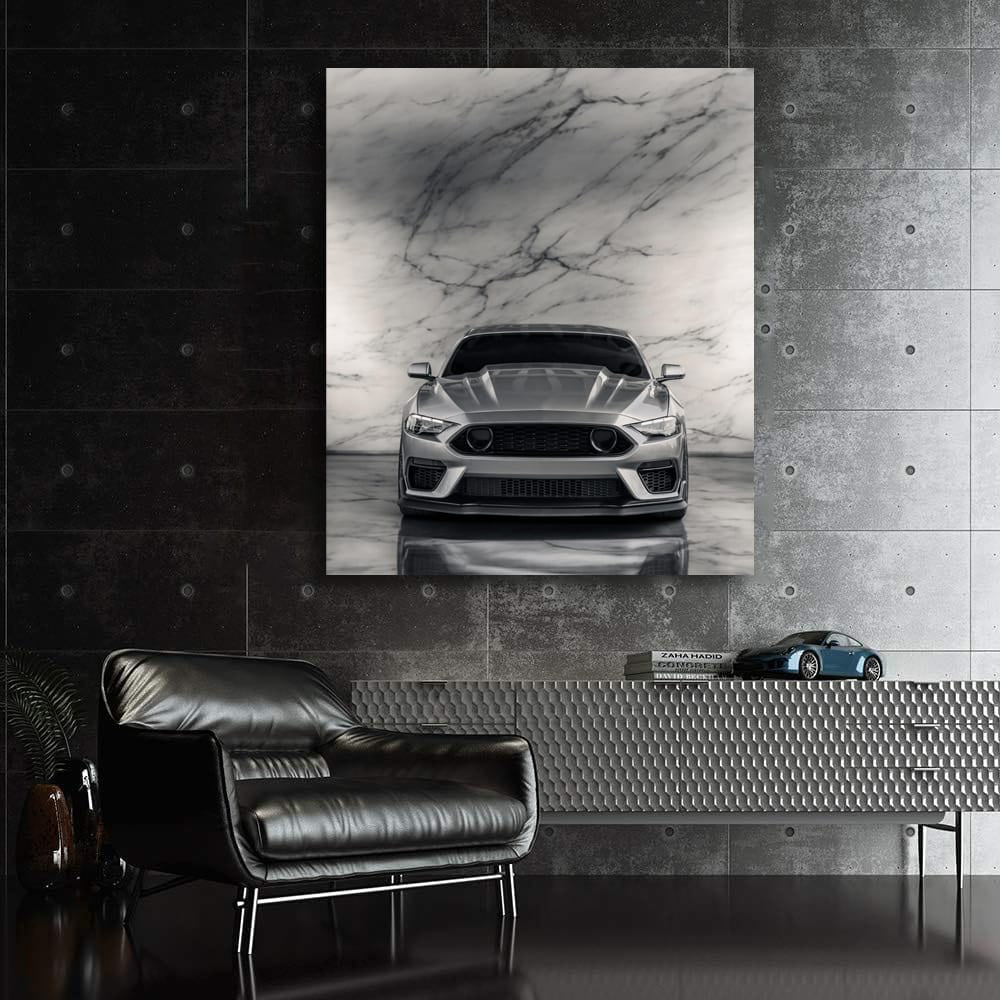 Silver Mustang Marble - Iconic Elegance in Motion