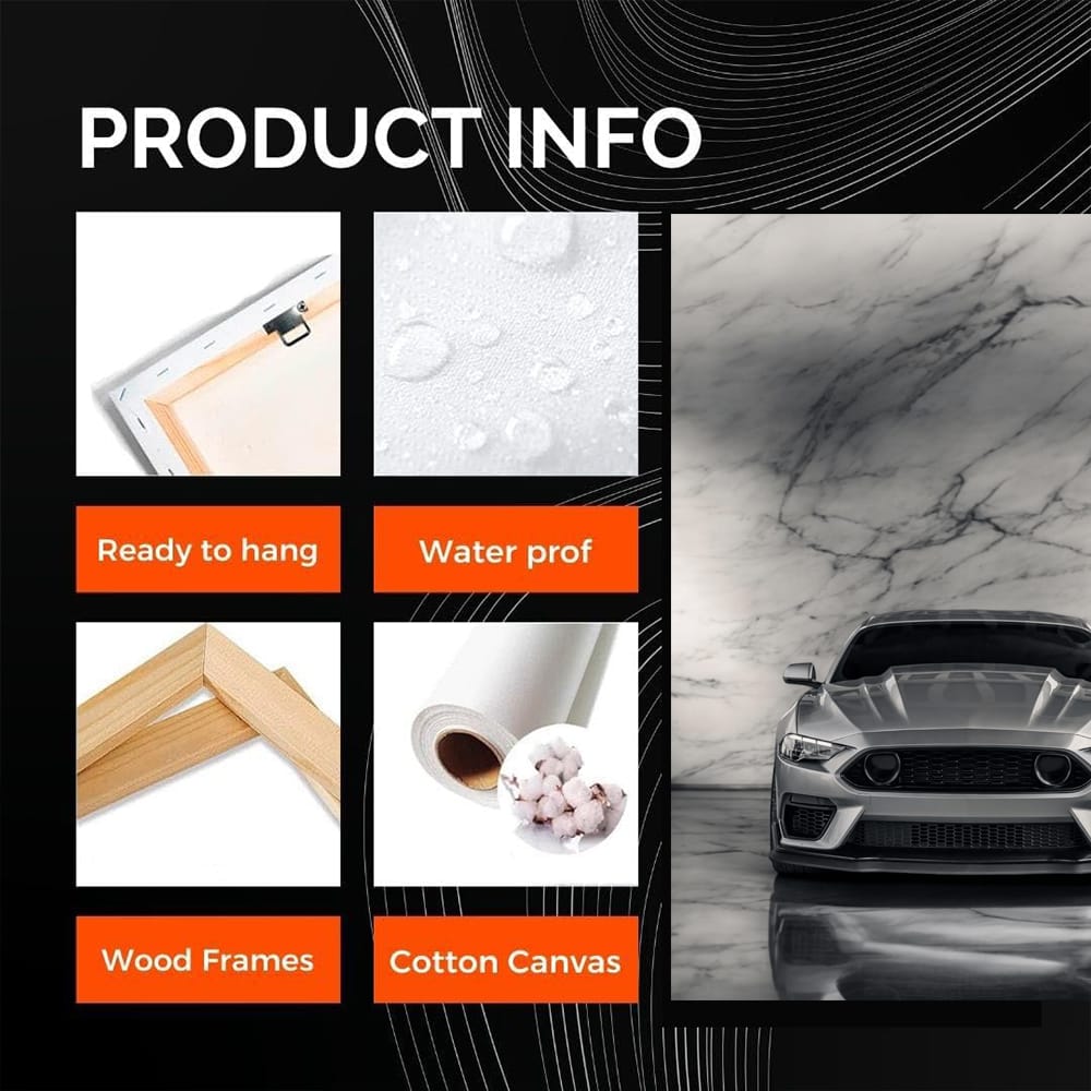 Silver Mustang Marble - Iconic Elegance in Motion