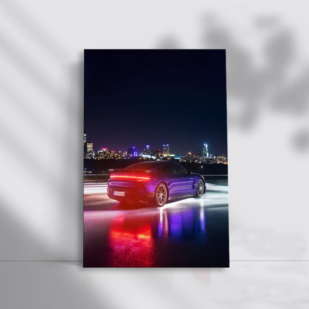 New Porsche Taycan Turbo GT in City Night - Electrifying Thrill