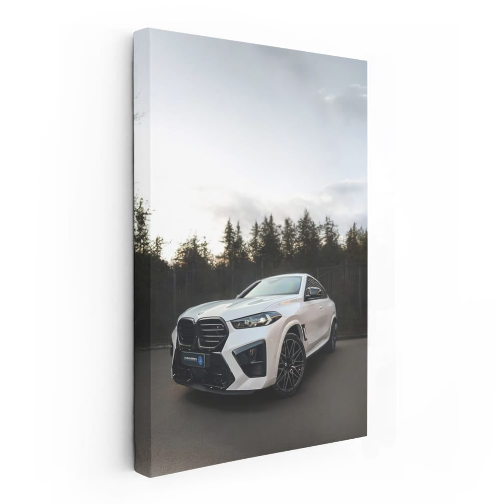 New White Bmw X6 M Competitio Wall Art