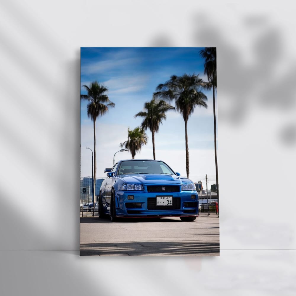 Nissan Skyline GT-R R34 Roaring Through Metropolis - Iconic Power