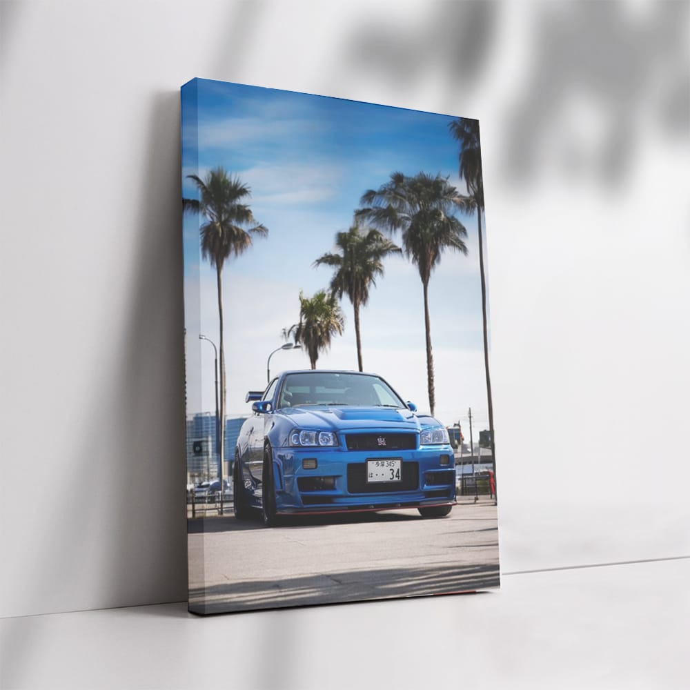Nissan Skyline GT-R R34 Roaring Through Metropolis - Iconic Power