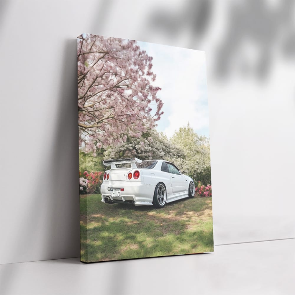 Nissan R34 GT-R Parked in Garden - Iconic Speed Legend