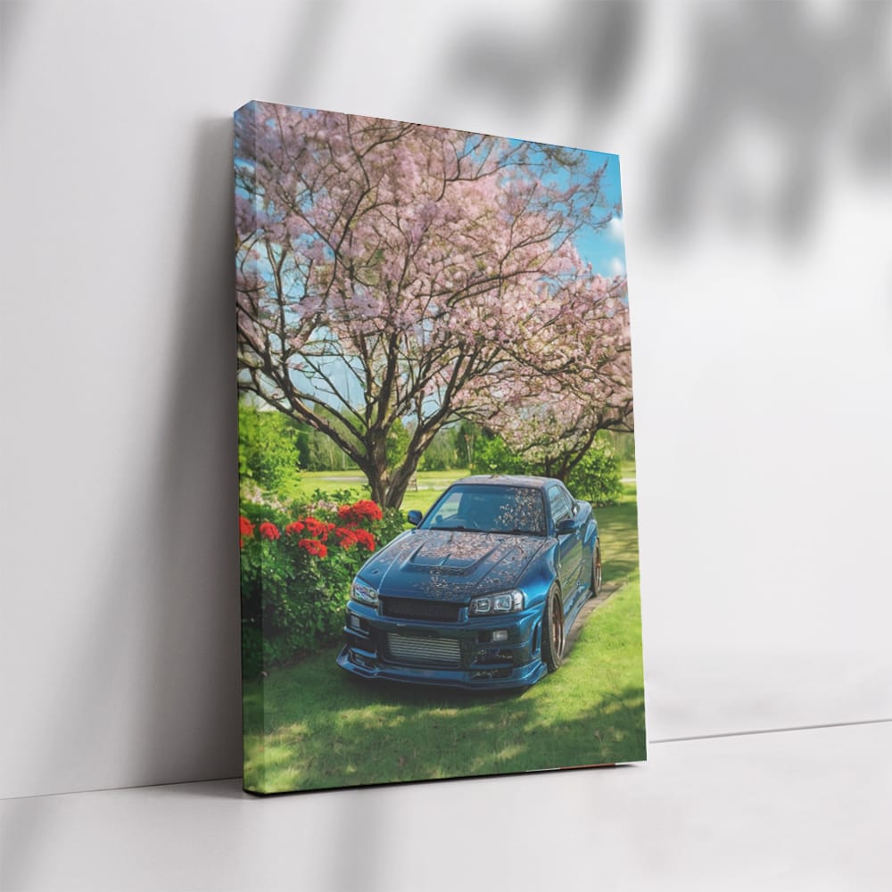 Nissan Skyline GT-R R34 Parked in Garden - Icon of Speed