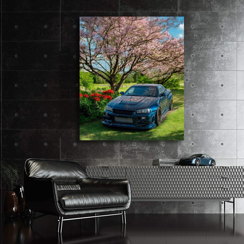 Nissan Skyline GT-R R34 Parked in Garden - Icon of Speed