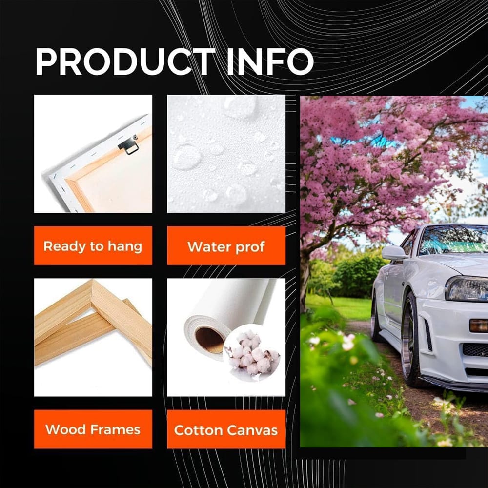 Nissan GT-R R34 among flowers - Legendary Icon