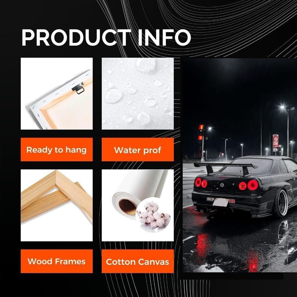 Iconic Nissan Skyline GT-R R34 Shines in Rain - Legendary Performance