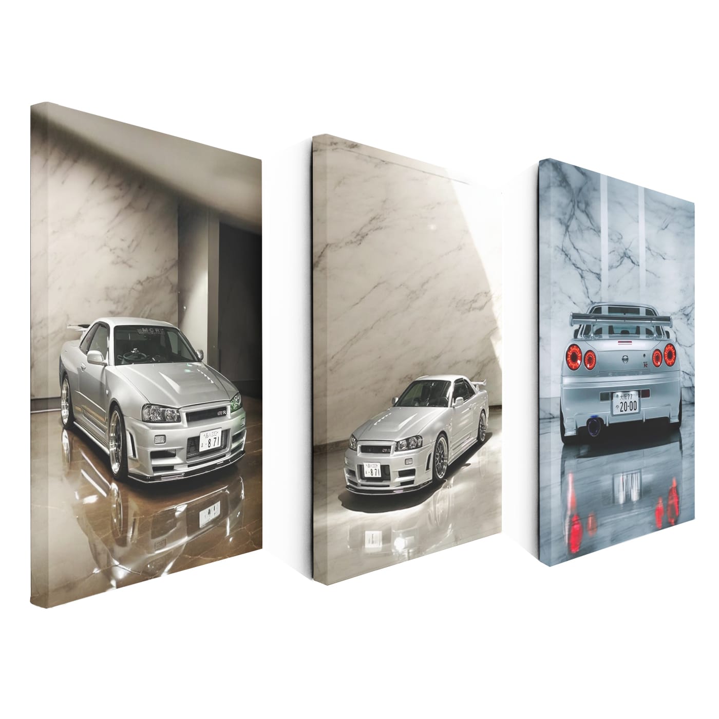 Nissan Skyline GT-R R34 Marble Set of 3