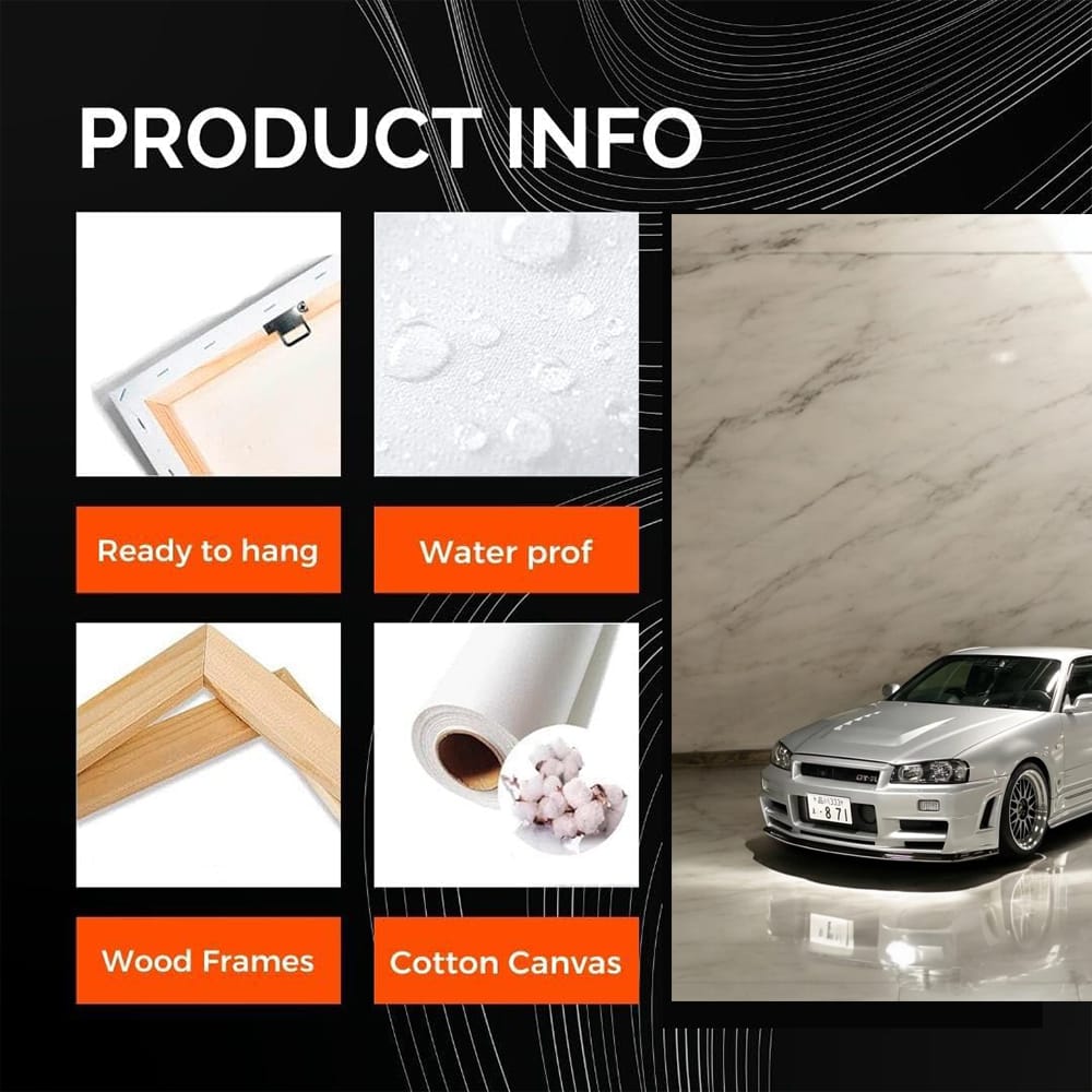 Nissan GT-R R34 Marble Finish - Iconic Performance Legend
