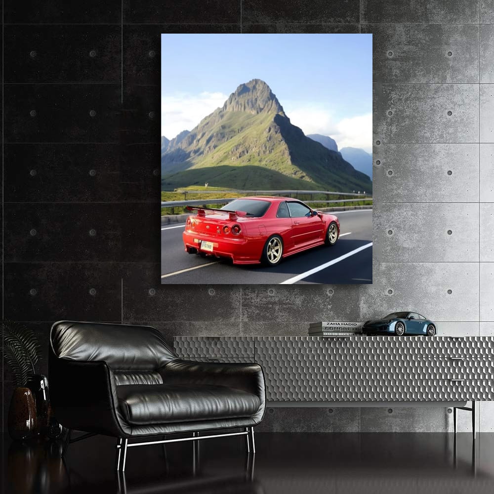 Nissan Skyline GT-R R34 in Mountains - Icon of Speed