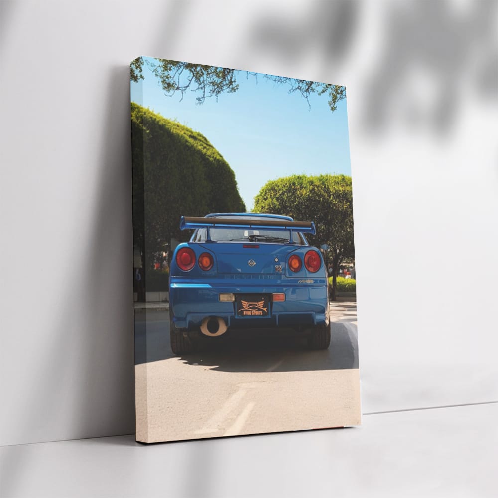 Nissan GT-R R34 Navigates Tight City Roads - Iconic Speedster