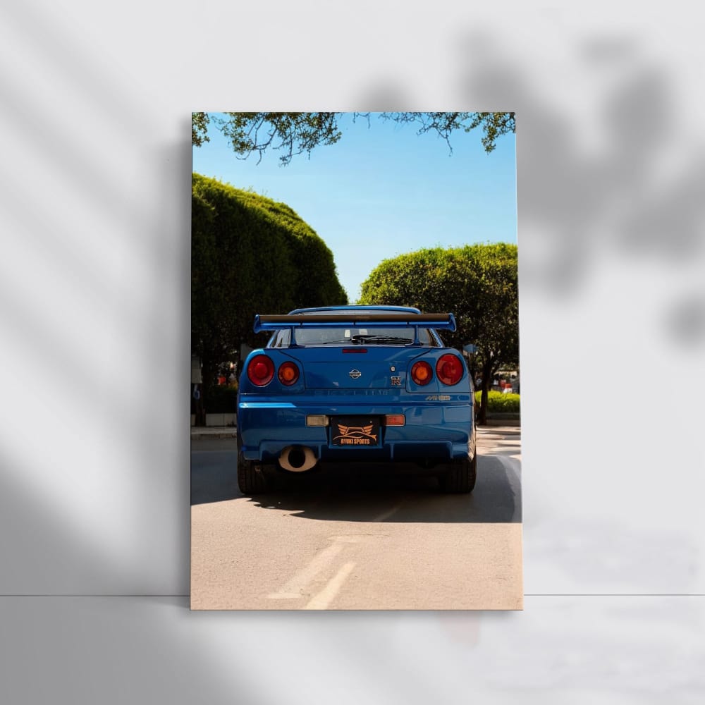 Nissan GT-R R34 Navigates Tight City Roads - Iconic Speedster