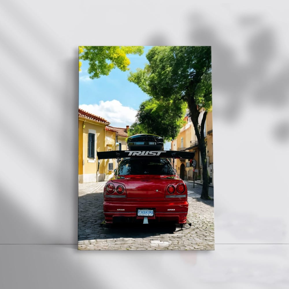 Nissan Skyline GT-R R34 Roaming Valencia Streets - Iconic Legend